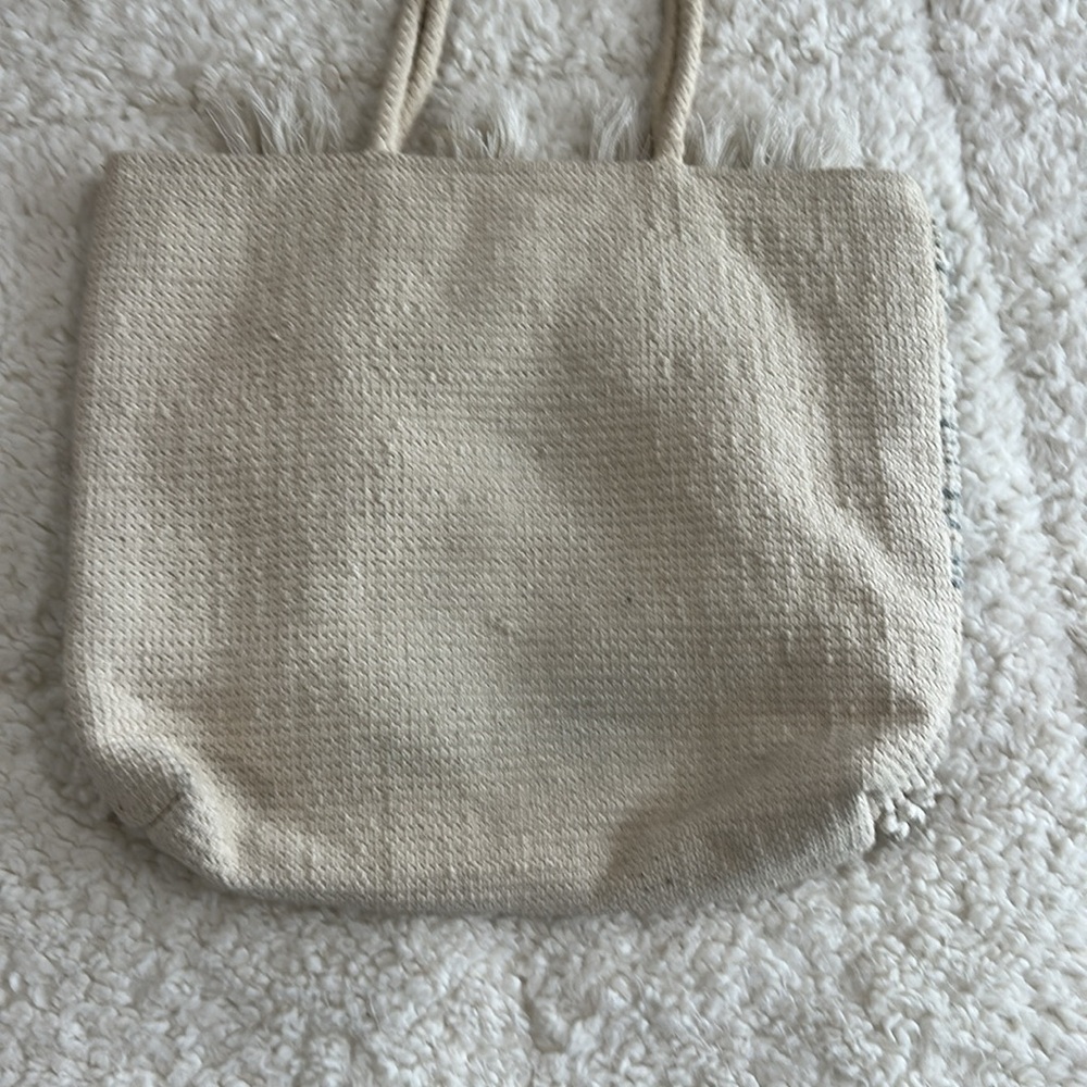 Bohemian Cream and Gray Tote Bag - Picture 2 of 5